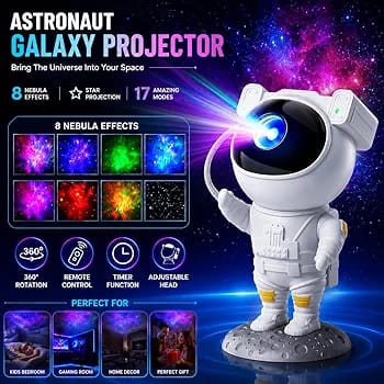 ZentroMart Space Projector Night Light – Nebula Star Projector with Remote Control, Space Lamp for Kid’s Bedroom, Gifts, Gaming Room, Home & Décor and Parties (Corded Electric)