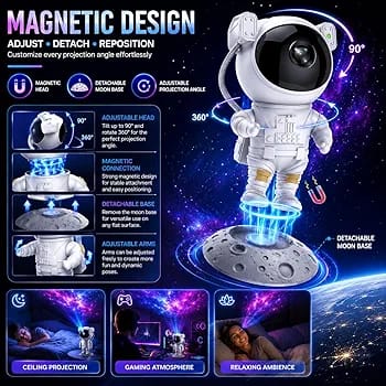 ZentroMart Space Projector Night Light – Nebula Star Projector with Remote Control, Space Lamp for Kid’s Bedroom, Gifts, Gaming Room, Home & Décor and Parties (Corded Electric)